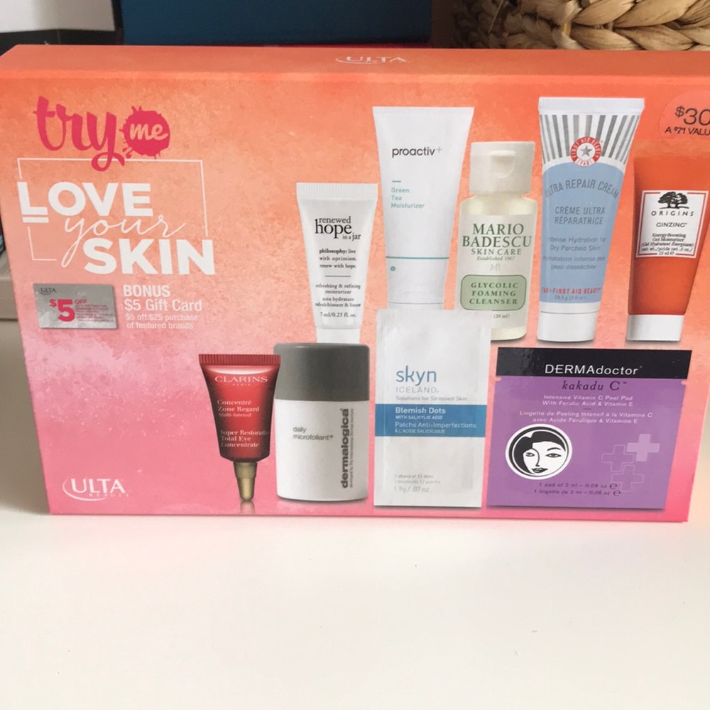 Bundle of travel size skincare